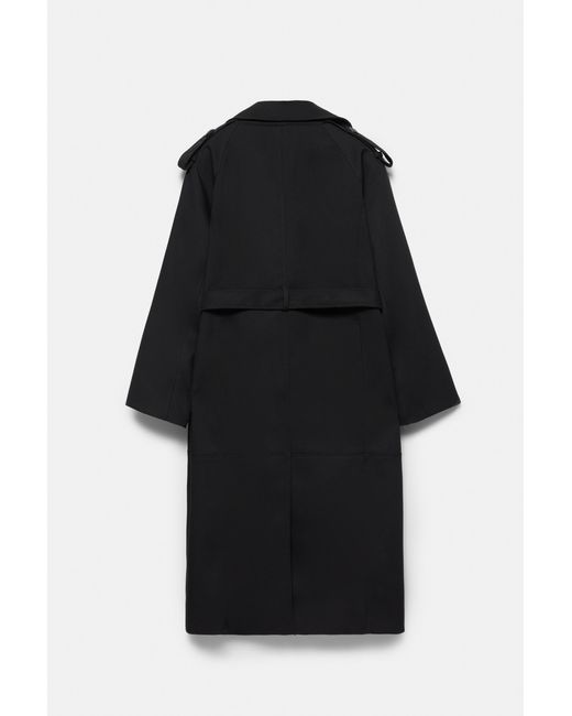 Pull&Bear Blue Long Trench Coat