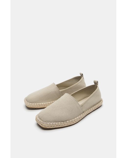Pull&Bear White Jute Espadrilles for men