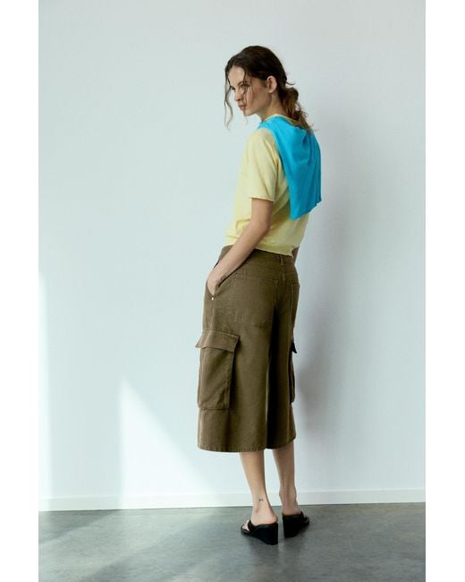 Bermuda Cargo Lunga di Pull&Bear in Green