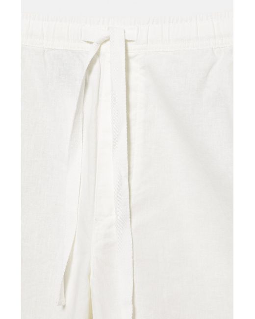 Bermuda Jogger En Lin Pull&Bear pour homme en coloris White