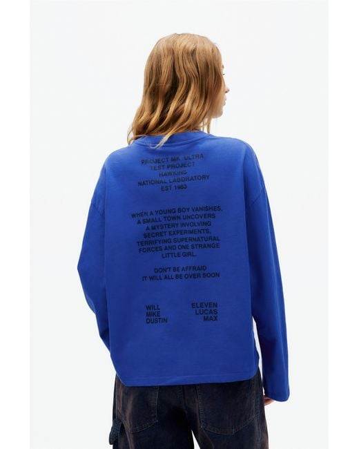 Pull&Bear Blue Stranger Things T-Shirt