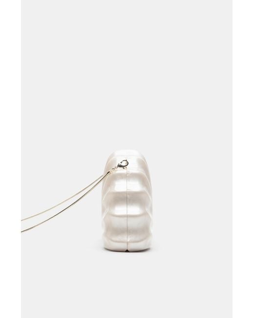 Pull&Bear Natural Shell Clutch Bag