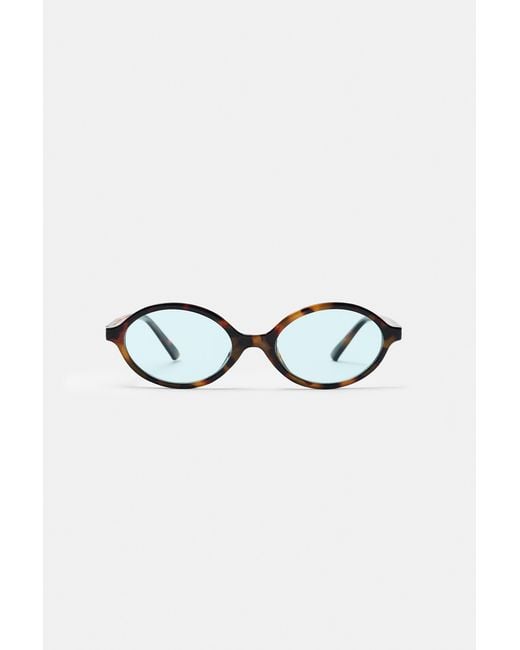Pull&Bear Blue Oval Sunglasses