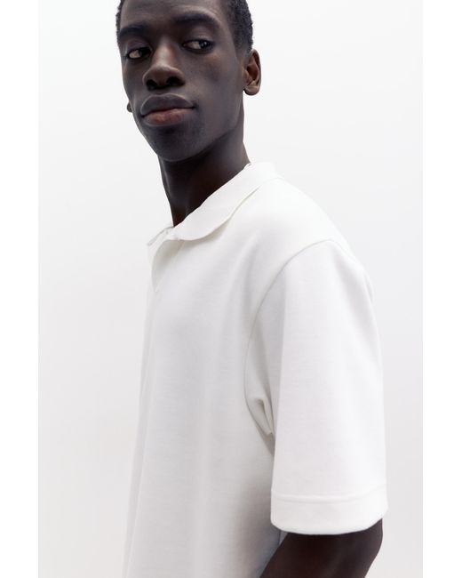 Polo Manches Courtes Interlock Pull&Bear pour homme en coloris White
