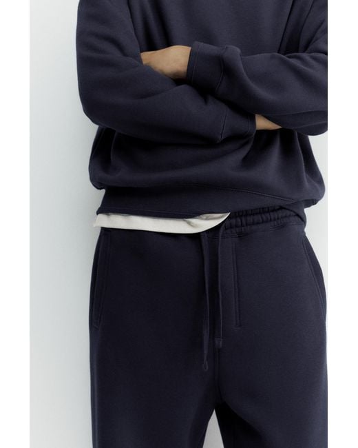 Pull&Bear Blue Baggy Joggers for men