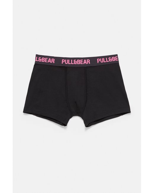 Pack 3 Boxer di Pull&Bear in Black da Uomo