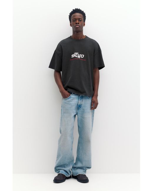 Pull&Bear Black Stwd Racing Team T-Shirt for men