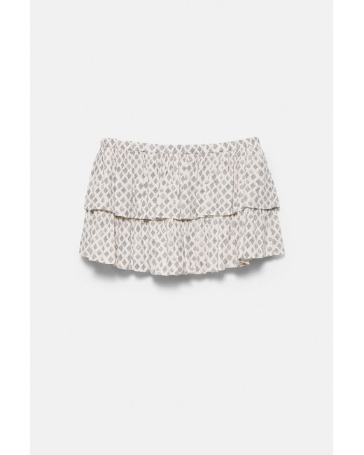 Pull&Bear Broekrok Met Volant in het White