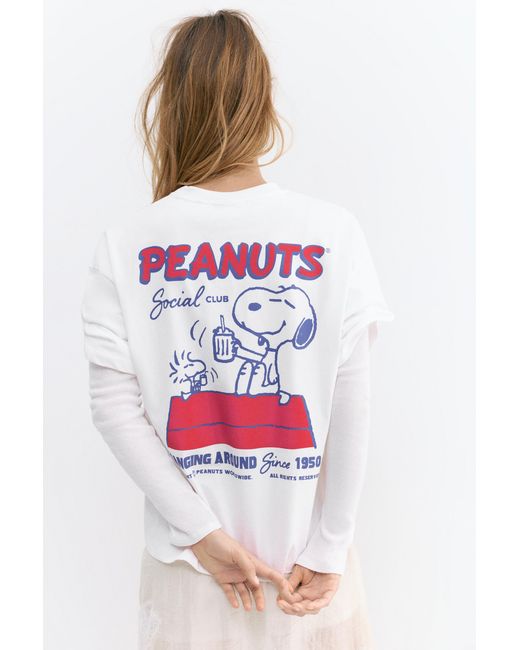 Pull&Bear White Peanuts Snoopy T-Shirt