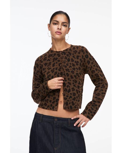 Pull&Bear Black Leopard Print Cardigan