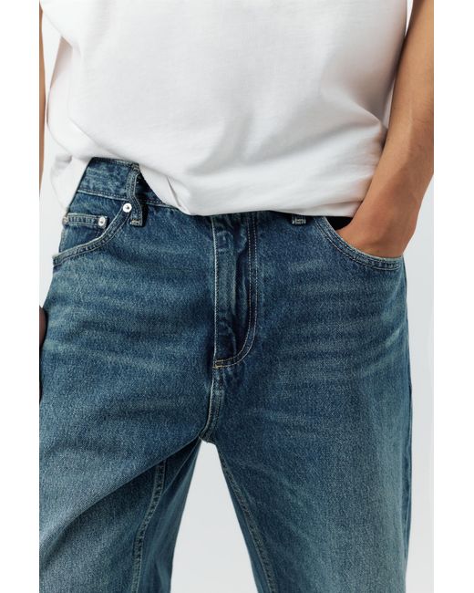 Pull&Bear Blue Straight Jeans for men