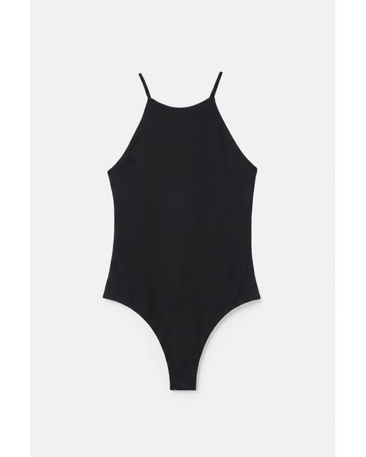 Pull&Bear Blue Halterneck Strappy Bodysuit