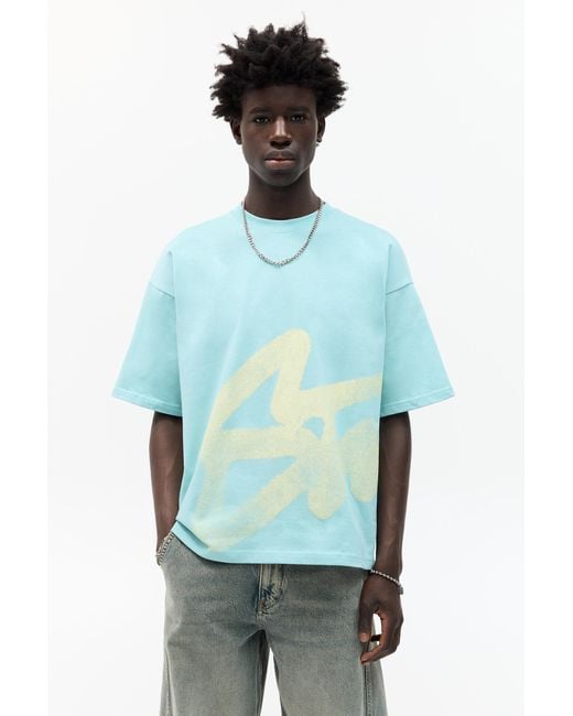 Pull&Bear Green Short Sleeve T-Shirt With Stwd Graphic for men