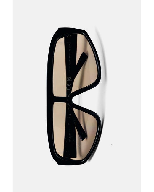 Pull&Bear Black Wrap-Around Sunglasses