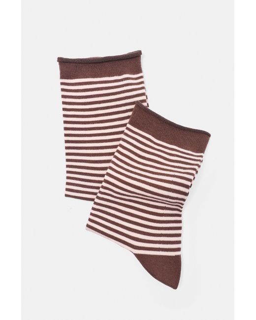 Pull&Bear Pink Pack Of 2 Striped Socks