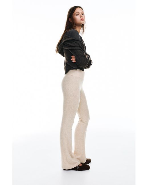 Pull&Bear Black Soft Touch Flared Trousers