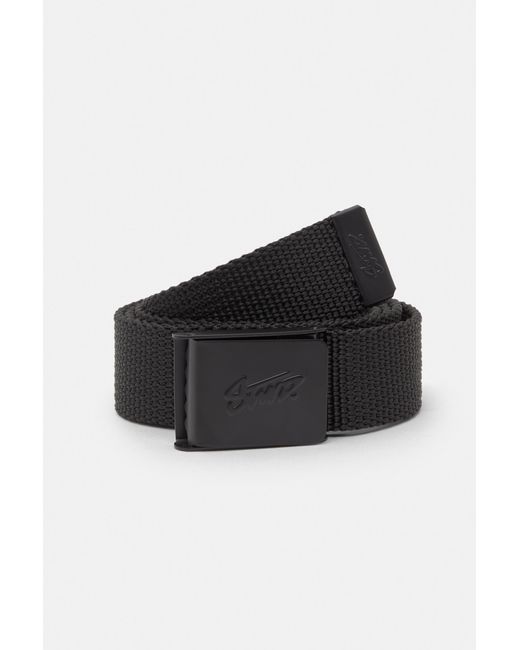 Pull&Bear Black Fabric Belt With Stwd Buckle for men