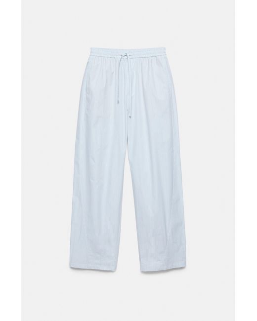 Pull&Bear Gestreepte Pyjamalook Broek in het Blue voor heren