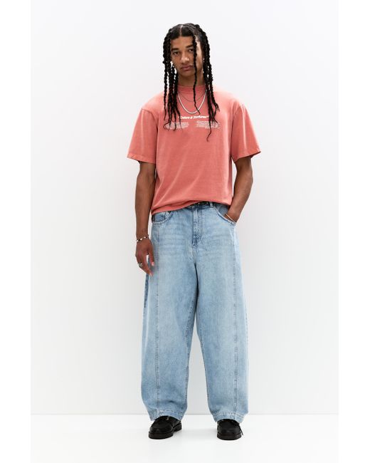 Pull&Bear Shirt Mit Früchtegrafik Und Slogan in Red für Herren