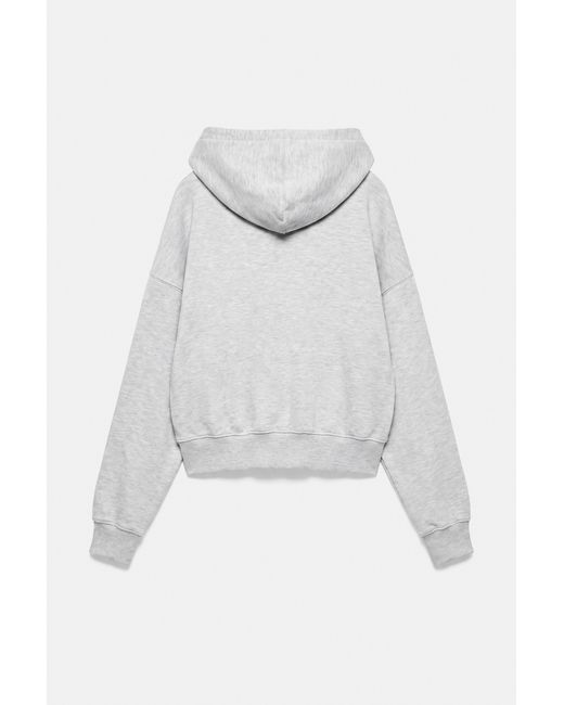 Sweat À Capuche Zippé Pull&Bear en coloris Gray