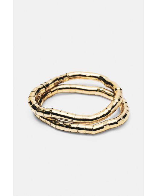 Pull&Bear Metallic Pack Elastische Armbänder, Metallisiert