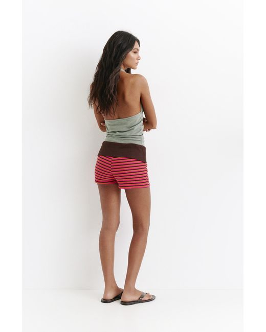 Pull&Bear Haltertop Met Strik in het Brown