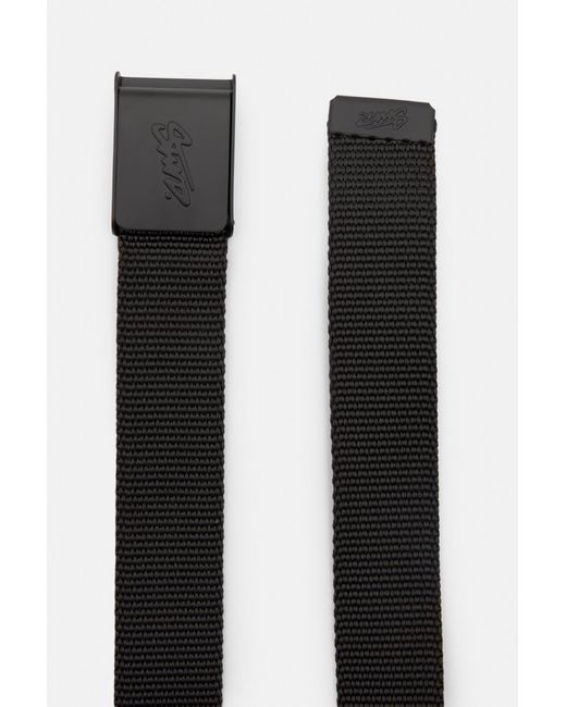 Pull&Bear Black Fabric Belt With Stwd Buckle for men