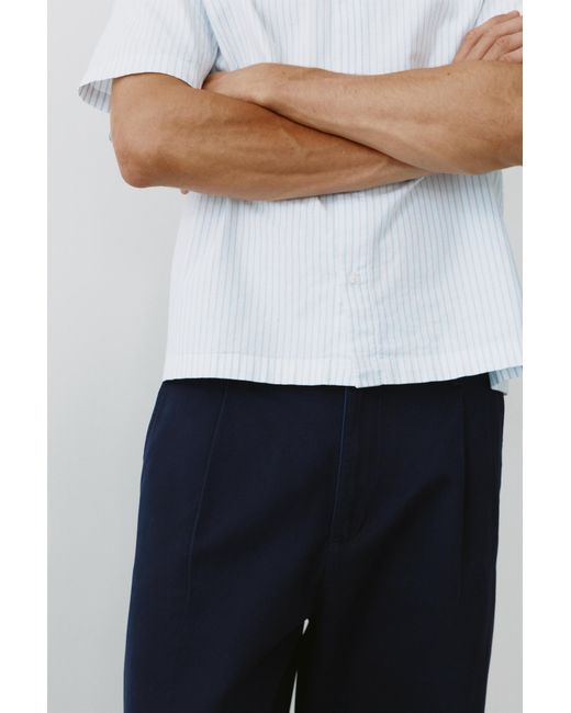 Pull&Bear Gray Baggy Darted Chinos for men