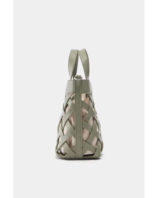 Pull&Bear Green Woven Bag