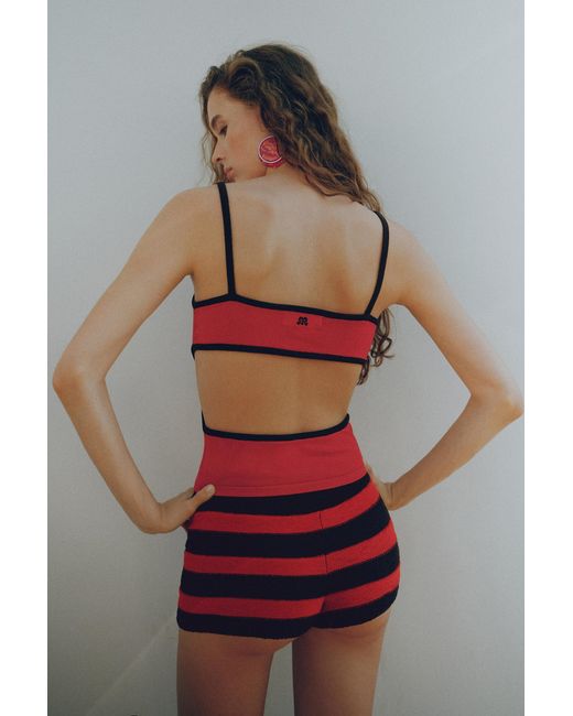 Pull&Bear Red Cut-Out Strappy Top