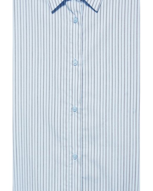 Camicia A Righe Con Bottoni Sulla Schiena di Pull&Bear in Blue