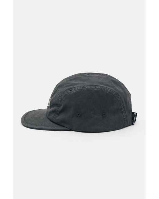 Pull&Bear Black Five-Panel Embroidered Cap for men
