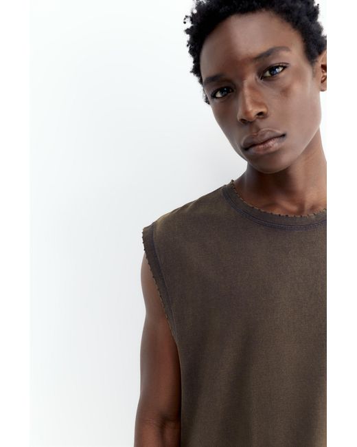 Pull&Bear Brown Strappy Top for men