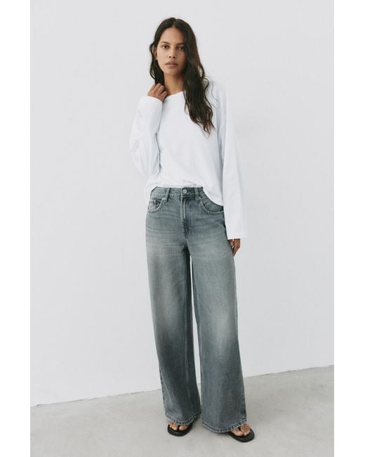 Jean Baggy Oversize Pull&Bear en coloris Gray