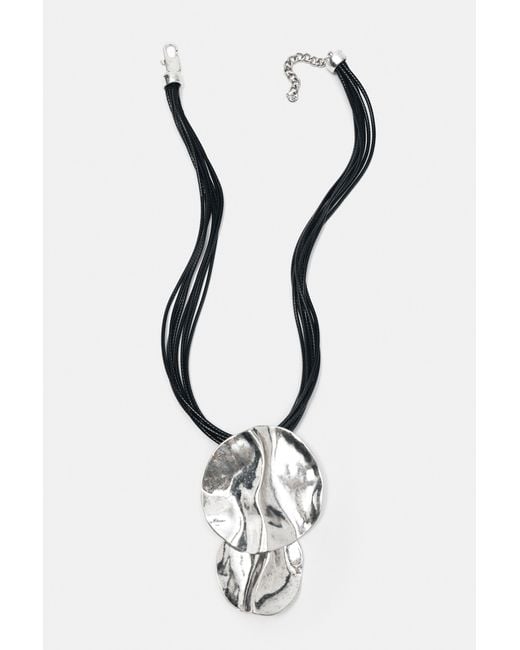 Collier Pièces Rondes Cascade Pull&Bear en coloris White