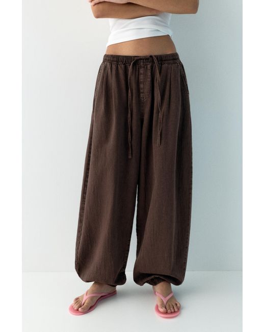Pull&Bear Brown Pumphose Mit Gummizug
