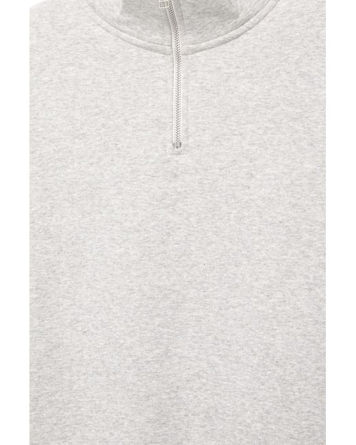 Pull&Bear Natural Basic Quarter-Zip Sweatshirt for men