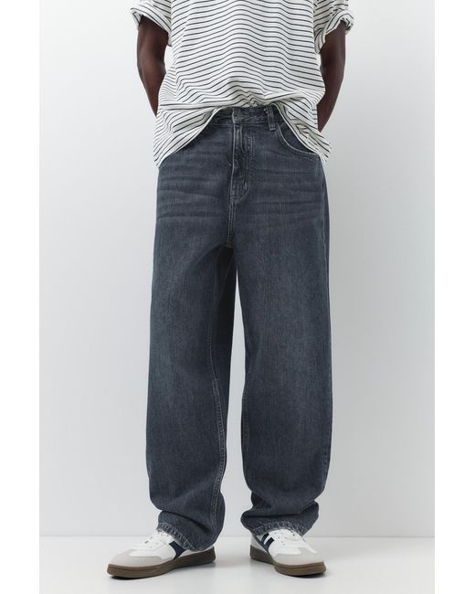 Pull&Bear Blue Baggy Jeans for men