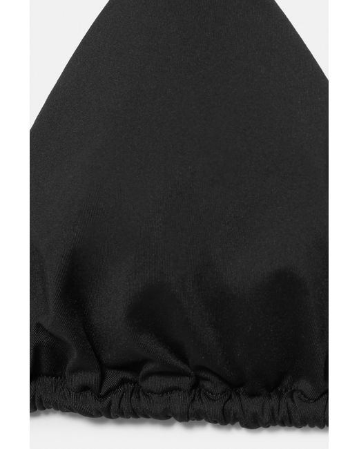 Pull&Bear Black Triangle Bikini Top