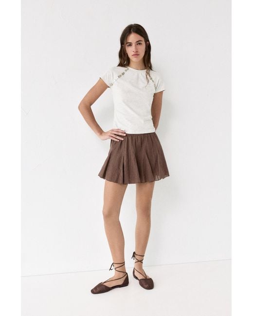 Pull&Bear Brown Mini Skirt