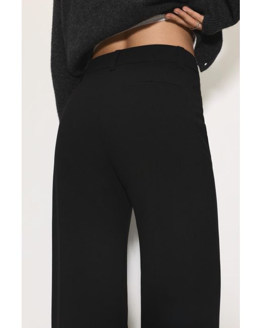 Pull&Bear Blue Smart High-Waist Straight-Leg Trousers