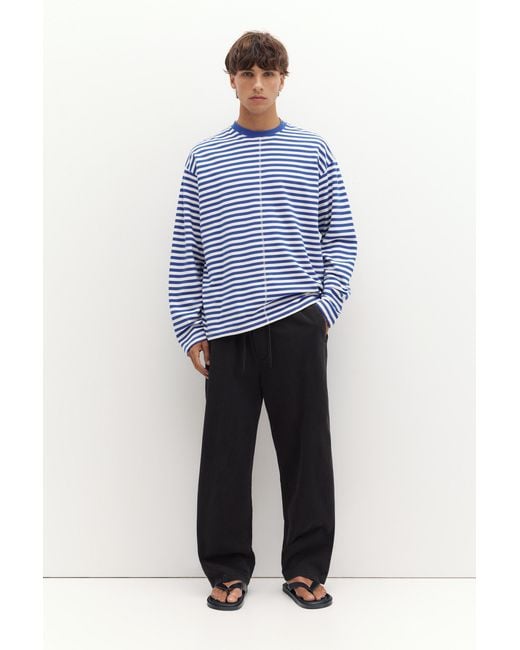Pull&Bear Blue Denim Joggers for men