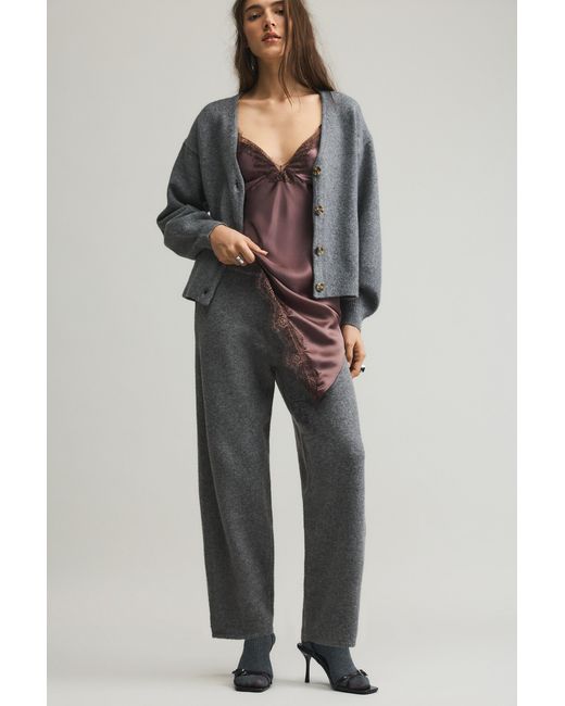 Pull&Bear Multicolor Knit Barrel Trousers