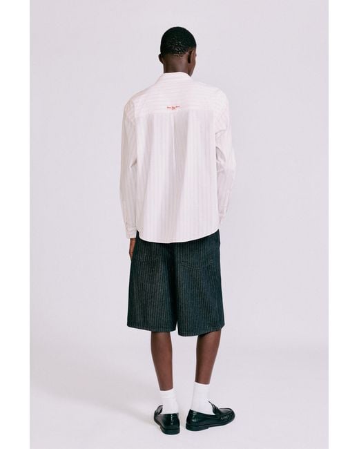 Pull&Bear Multicolor Striped Long Sleeve Shirt for men