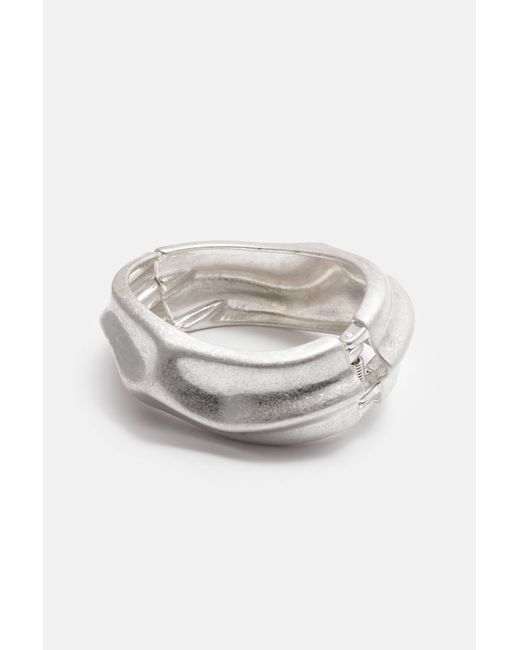 Pull&Bear White Asymmetrischer Armreif