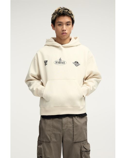 Pull&Bear Natural Scarface Hoodie for men