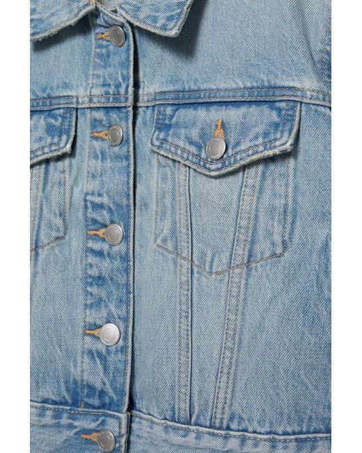 Pull&Bear Cropped Spijkerjack in het Blue