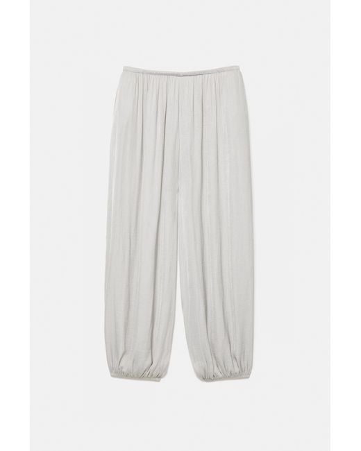 Pantalon Bouffant Satiné Pull&Bear en coloris Blue