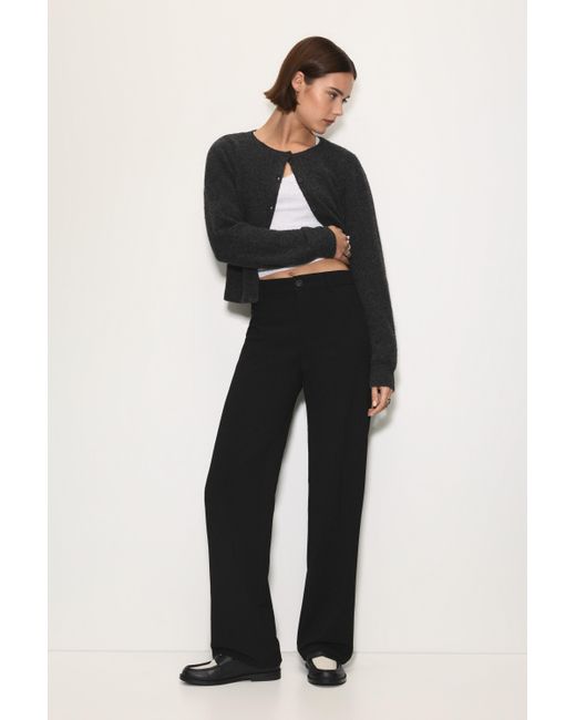 Pull&Bear Blue Smart High-Waist Straight-Leg Trousers