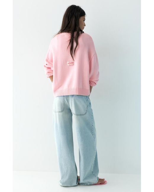 Pull&Bear Pink Star Jumper